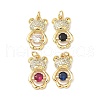 Brass Micro Pave Cubic Zirconia Pendants KK-Q068-04-1