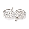 Brass Pendant Cabochon Settings KK-U074-15P-2