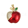 Brass Micro Clear Pave Cubic Zirconia Pendants KK-R230-07G-1