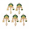 Alloy Enamel Pendants ENAM-S126-118A-NR-1