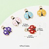 10Pcs 5 Colors Alloy Enamel Pendants ENAM-YW0003-62-3