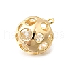Brass with Cubic Zirconia Pendants KK-E792-12G-2