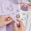 Unicraftale DIY Blank Dome 304 Stainless Steel Open Cuff Ring Making Kits DIY-UN0055-80-4
