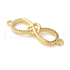 Rack Plating Brass Micro Pave Cubic Zirconia Infinity Connector Charms KK-C084-23A-G-2