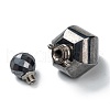 Faceted Synthetic Hematite Openable Perfume Bottle Pendants G-P435-A-05P-3