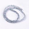 Electroplate Glass Faceted Rondelle Beads Strands EGLA-D020-3x2mm-18-2
