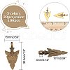 CHGCRAFT 100Pcs 5 Colors Alloy Pendants FIND-CA0005-26-2