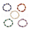 Natural Gemstone Beaded Stretch Rings RJEW-JR00866-2