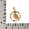 Brass Micro Pave Clear Cubic Zirconia Pendants KK-R162-085G-3