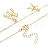 Bohemian Summer Beach Style 18K Gold Plated Shell Shape Initial Pendant Necklaces IL8059-13-3