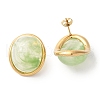 Oval Golden Ion Plating(IP) 304 Stainless Steel Stud Earrings for Women EJEW-L287-049G-3