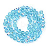 Transparent Electroplate Glass Beads Strands EGLA-N012-001-B12-2
