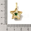 Brass Micro Pave Cubic Zirconia Pendants KK-K389-045G-3