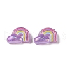 Glitter Plated Resin Cabochons RESI-H163-07D-1