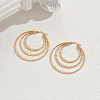 Stainless Steel Triple Hoop Earrings ZM0162-5