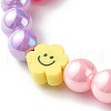 Opaque Acrylic Beads Stretch Bracelet Sets for Kids BJEW-JB06403-8