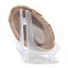 Printed Natural Agate Slice Stone Ornament DJEW-M011-02G-2