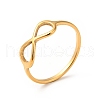 Ion Plating(IP) 201 Stainless Steel Infinity Finger Ring for Women RJEW-G266-24G-3