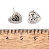 Brass Micro Pave Cubic Zirconia Stud Earrings for Women EJEW-G428-11P-01-5