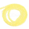 Baking Painted Transparent Glass Beads Strands DGLA-F029-J2mm-06-3