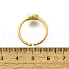 Brass Micro Pave Clear Cubic Zirconia Cuff Rings for Women RJEW-S399-14G-5