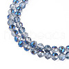 Electroplate Transparent Glass Beads Strands EGLA-N002-34B-D03-3