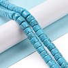 Synthetic Turquoise Column Bead Strands G-E266-04B-2