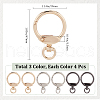 Gorgecraft 12pcs 3 Colors Alloy Swivel Clasps AJEW-GF0009-18-2