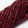 Dyed Natural White Jade Round Beads Strands G-E311-4mm-03-3