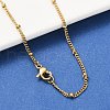304 Stainless Steel Chain Necklaces MAK-L015-40G-3