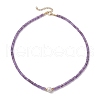 Natural Amethyst & Pearl Beads Necklaces NJEW-JN05092-01-4