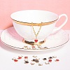 Heart Alloy Enamel Charms ENAM-PH0001-13-3
