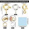 Beebeecraft 6Pcs 2 Color 925 Sterling Silver Spring Ring Clasps DIY-BBC0001-47-2