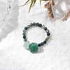 Natural Moss Agate Beaded Rings RJEW-TA00191-02-1