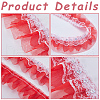 Gorgecraft 10M Polyester Flower Lace Ribbon with Paillettes OCOR-GF0003-34A-6