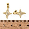 Brass Micro Pave Cubic Zirconia Pendants KK-P308-61G-3