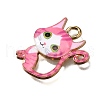 Alloy Enamel Pendants ENAM-S025-02G-04-2