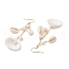 304 Stainless Steel Shell Shape Dangle Earrings EJEW-JE06382-01-4
