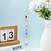 Glass Round Suncatchers Hanging Ornaments HJEW-WH20012-01-4