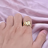 Irregular Wave Stainless Steel Cuff Ring for Women EK1772-2-2