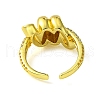 Brass Micro Pave Cubic Zirconia Open Cuff Ring RJEW-K256-10G-3