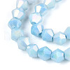 Electroplate Bicone Glass Beads Strands EGLA-T021-6mm-16-08-3