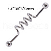 304 Stainless Steel Long Barbell Cartilage Earrings FS-WGA4435-05-2