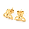 304 Stainless Steel Stud Earrings EJEW-P235-01G-1