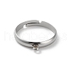 Non-Tarnish 304 Stainless Steel Open Cuff Rings Findings STAS-K278-03P-2
