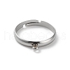 304 Stainless Steel Open Cuff Rings Findings STAS-K278-03P-2