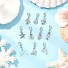 Ocean Animals Tibetan Style Alloy Pendants Decorations HJEW-JM03202-1