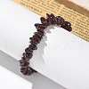Chips Natural Garnet Beaded Stretch Bracelets BJEW-JB01826-09-8