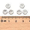 Brass Crystal Rhinestone Spacer Beads X-RB-A006-7MM-S-3