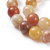 Natural Red Yellow Jade Bead Strands G-G782-17-3